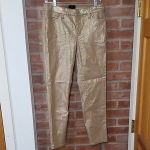 Talbots Metallic Gold Skinny Jeans